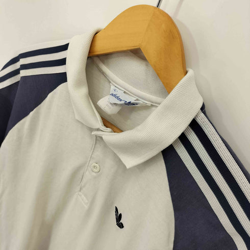 アディダス adidas 推定70S~80S ラグラン トレフォイルロゴ S/S ポロシャツ メンズ