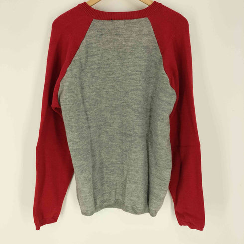 ステューシー Stussy 90-00S インド製 紺タグ ウール L/S ラグラン プルオーバーニット メンズ import:L