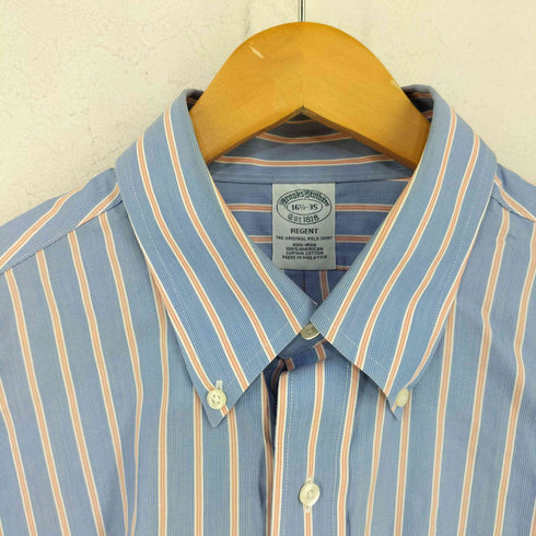 ブルックスブラザーズ BROOKS BROTHERS REGENT スーピマコットン ストライプBDシャツ メンズ 16 1/2-35