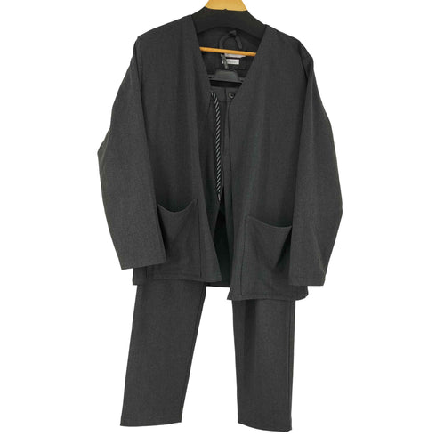TURN ME ON サーモライト ストレッチVネックボレロCHARCOAL メンズ M