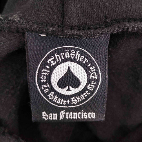 スラッシャー THRASHER 90S スペードタグ フロントプリントパーカー メンズ JPN:XL