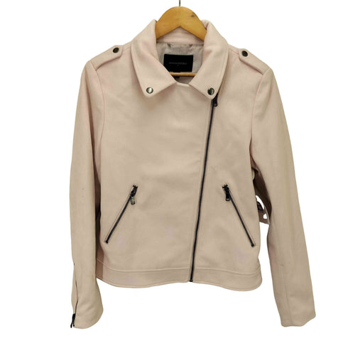 バナナリパブリック BANANA REPUBLIC フェイクスウェード ダブル ライダース ジャケット レディース import:M
