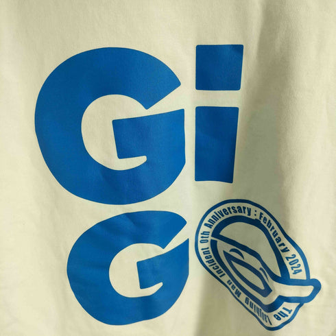 GIGO 笑い男 プリント 半袖 Tシャツ メンズ JPN:M