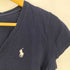 ポロラルフローレン POLO RALPH LAUREN ポニー刺繍 Vネック Tシャツ レディース import:XS