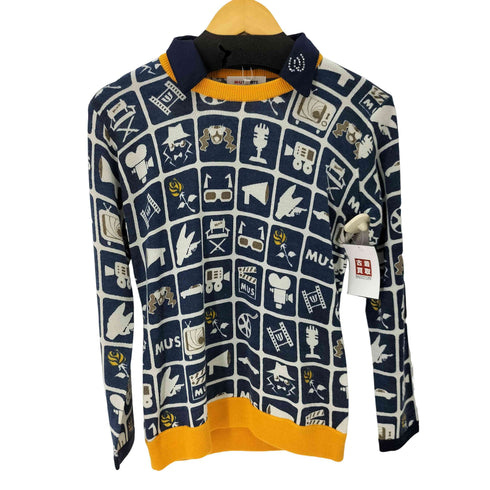 ミエコウエサコ M.U SPORTS 襟付きニットセーター レディース JPN:40