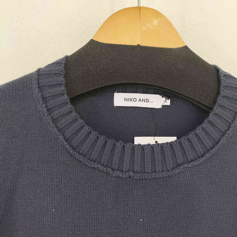 ニコアンド niko and... アソート刺繍ロゴニットプルオーバー メンズ import:L