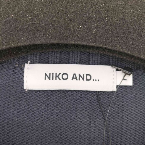 ニコアンド niko and... アソート刺繍ロゴニットプルオーバー メンズ import:L