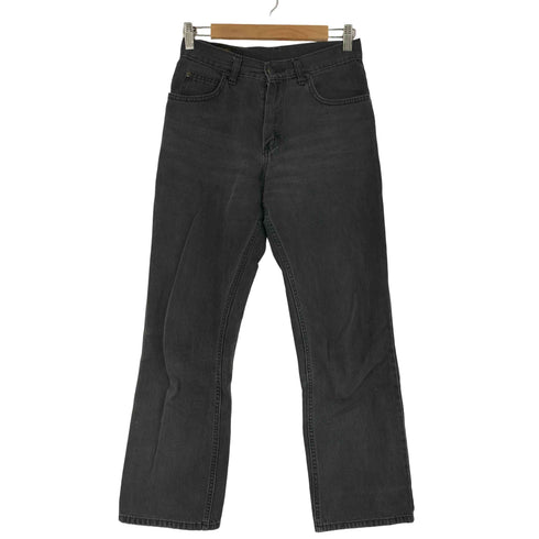 リー Lee ブラックストレートデニムパンツ レディース 28