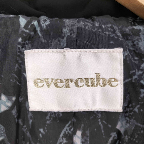 evercube 裏地総柄 スプリング ナイロン ミディアム トレンチ コート レディース JPN:9号