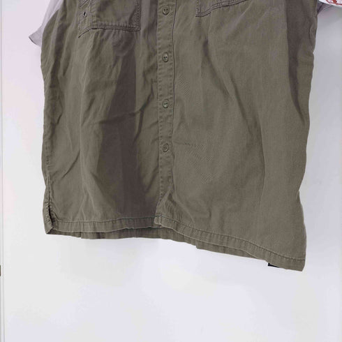 ハーレーダビッドソン HARLEY-DAVIDSON 11SS MILITARY STYLE WOVEN バイカラー S/S ワーク シャツ メンズ import:XL