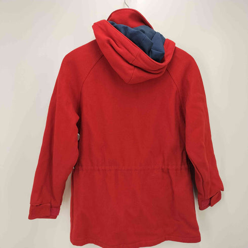 ウールリッチ WOOLRICH 80S USA製 紺タグ THE WOMAN ウール フーデッド ハーフ コート レディース