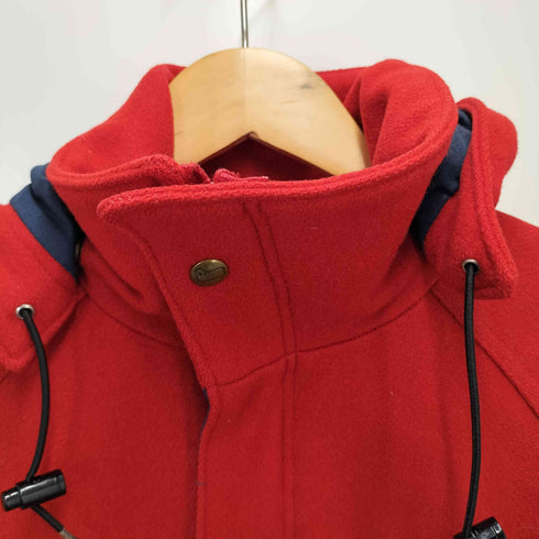 ウールリッチ WOOLRICH 80S USA製 紺タグ THE WOMAN ウール フーデッド ハーフ コート レディース