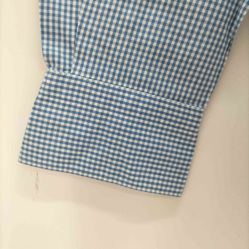 フィナモレ FINAMORE ORIGINAL CHAMBRAY ボタンダウンチェックシャツ イタリア製 メンズ import:L
