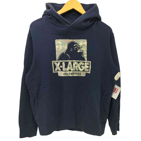 エクストララージ XLARGE ロゴプリント 裏起毛 プルオーバーパーカー メンズ JPN:M