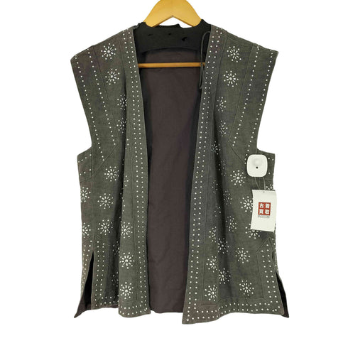 ザラ ZARA リネン混紡糸 刺繍入りベスト レディース import:S