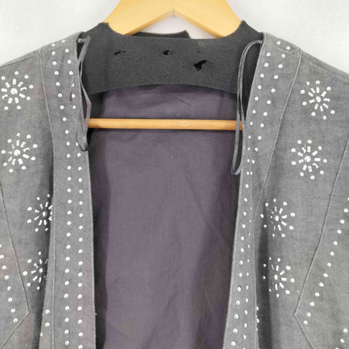 ザラ ZARA リネン混紡糸 刺繍入りベスト レディース import:S