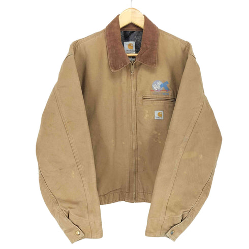 カーハート Carhartt 00s USA製 裏地ブランケット企業ロゴ刺繍ダック地デトロイトジャケット メンズ JPN:46