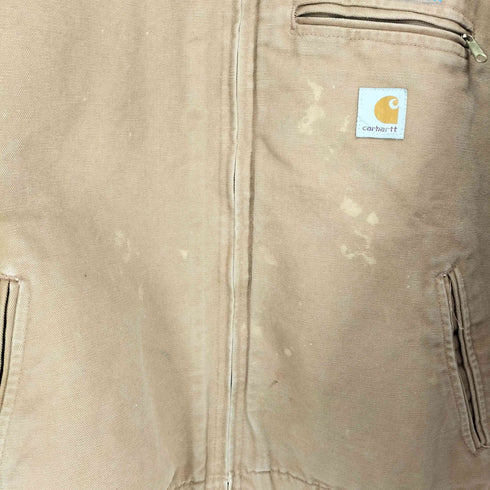 カーハート Carhartt 00s USA製 裏地ブランケット企業ロゴ刺繍ダック地デトロイトジャケット メンズ JPN:46