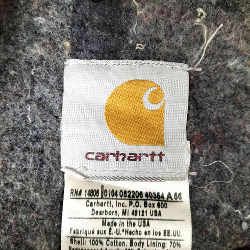 カーハート Carhartt 00s USA製 裏地ブランケット企業ロゴ刺繍ダック地デトロイトジャケット メンズ JPN:46