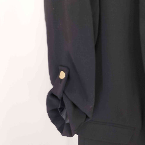ザラ ZARA BLAZER WITH ROLLED-UP SLEEVES ボタンレス ガウン ブレザー ジャケット 肩パッド レディース import:XS
