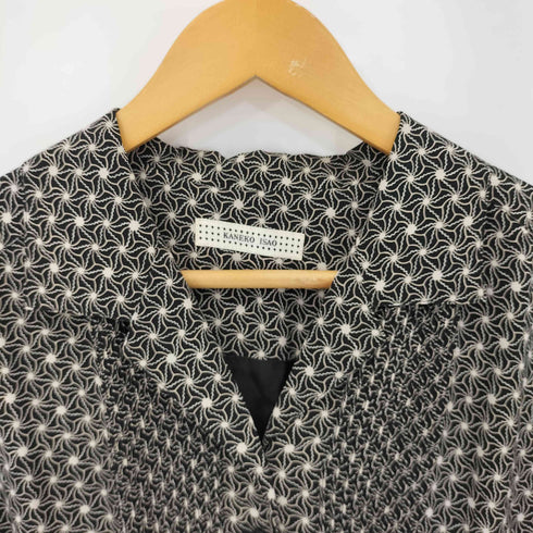 カネコイサオ KANEKO ISAO 総柄 オープンカラ S/S シャツワンピース レディース