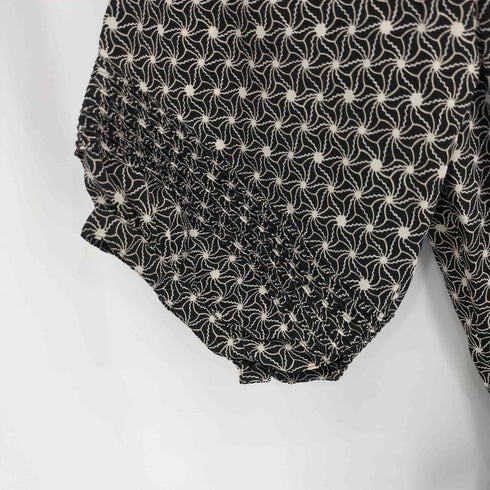 カネコイサオ KANEKO ISAO 総柄 オープンカラ S/S シャツワンピース レディース