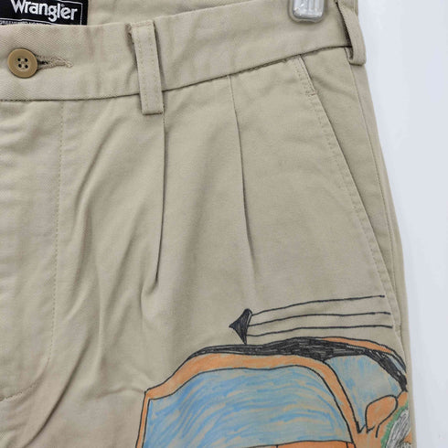 ラングラー Wrangler ペイント加工 ツータックチノパン メンズ 32×33
