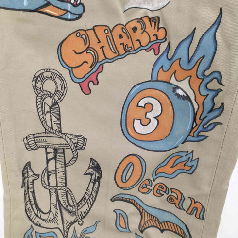 ラングラー Wrangler ペイント加工 ツータックチノパン メンズ 32×33