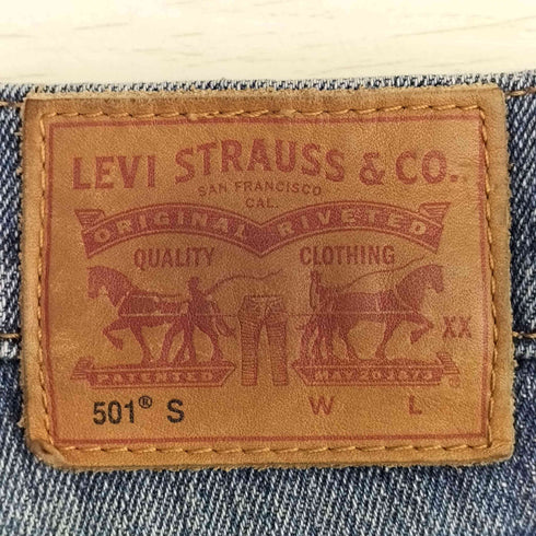 リーバイス Levis 501 SKINNY STRETCH 千鳥格子 ドッキング ボタンフライデニム メンズ W25/L26