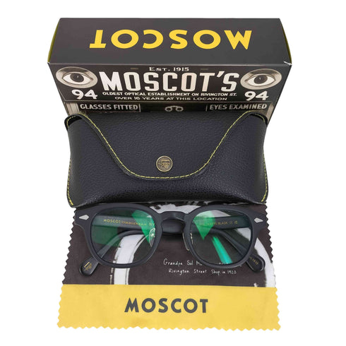 モスコット MOSCOT LEMTOSH MATTE BLACK レムトッシュ マットブラック ウェリントン クリアレンズ 眼鏡 メンズ 46□24-145