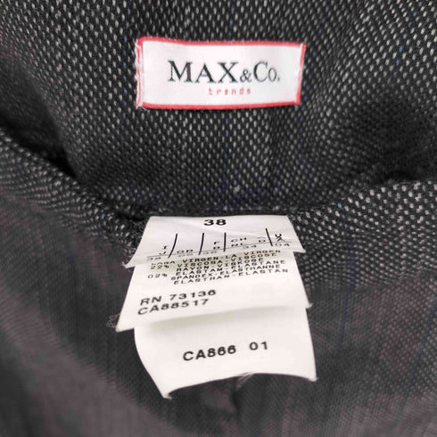 マックスアンドコー MAX & CO. LAMPOジップ 1タック ストライプ シンチバック ワイドパンツ レディース EUR:38
