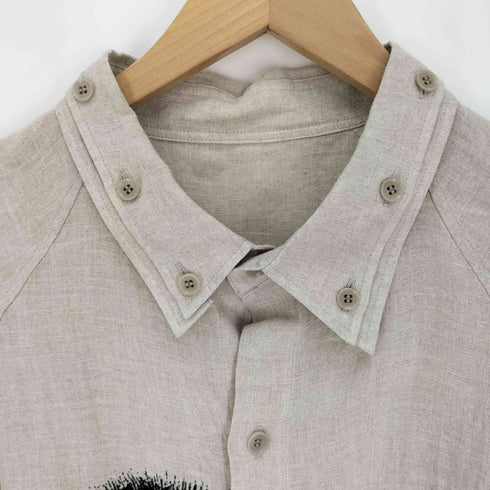 ヨウジヤマモトプールオム Yohji Yamamoto POUR HOMME 24SS TO BE REDONE PATTERN SHIRT リドーム パターン シャツ メンズ JPN:4