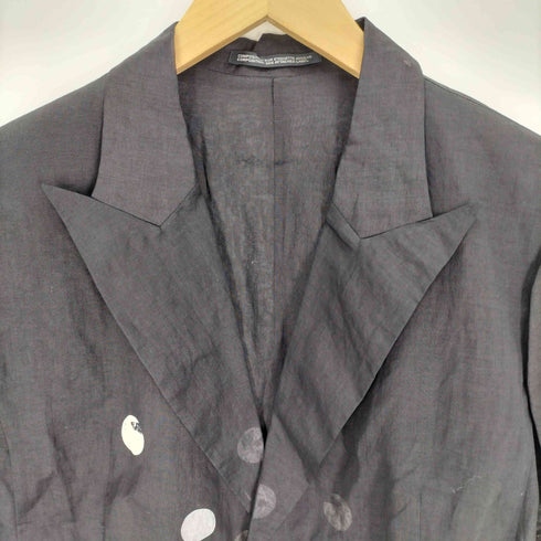 ヨウジヤマモト Yohji Yamamoto 24SS DOT GREY DISCHARGE PRINT 6B DOUBLE JACKET レディース JPN:1