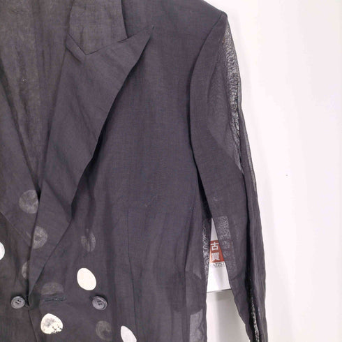 ヨウジヤマモト Yohji Yamamoto 24SS DOT GREY DISCHARGE PRINT 6B DOUBLE JACKET レディース JPN:1