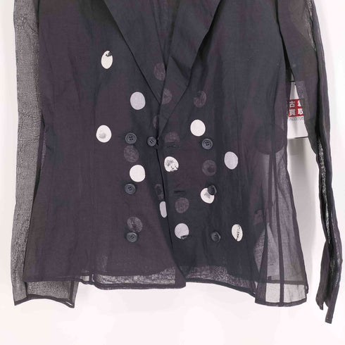 ヨウジヤマモト Yohji Yamamoto 24SS DOT GREY DISCHARGE PRINT 6B DOUBLE JACKET レディース JPN:1