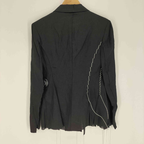 ヨウジヤマモト Yohji Yamamoto 24SS LINEN CLOTH 6B HAND STITCH DOUBLE JACKET レディース JPN:2