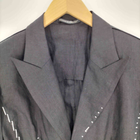ヨウジヤマモト Yohji Yamamoto 24SS LINEN CLOTH 6B HAND STITCH DOUBLE JACKET レディース JPN:2