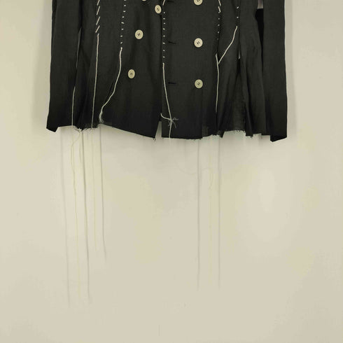 ヨウジヤマモト Yohji Yamamoto 24SS LINEN CLOTH 6B HAND STITCH DOUBLE JACKET レディース JPN:2