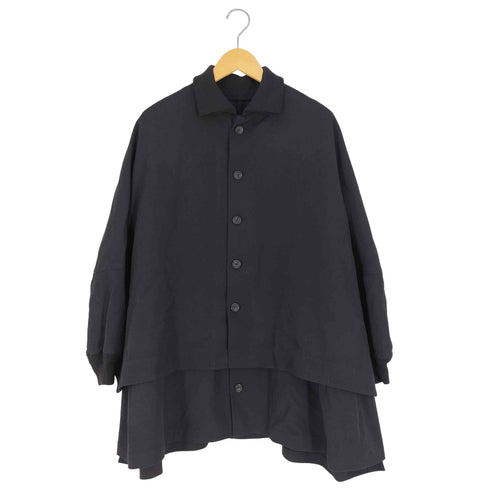 ヨウジヤマモト Yohji Yamamoto collections 2/60 WOOL GABARDINE DOUBLE LAYERED PADDED COAT レディース JPN:1
