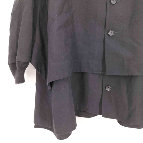 ヨウジヤマモト Yohji Yamamoto collections 2/60 WOOL GABARDINE DOUBLE LAYERED PADDED COAT レディース JPN:1