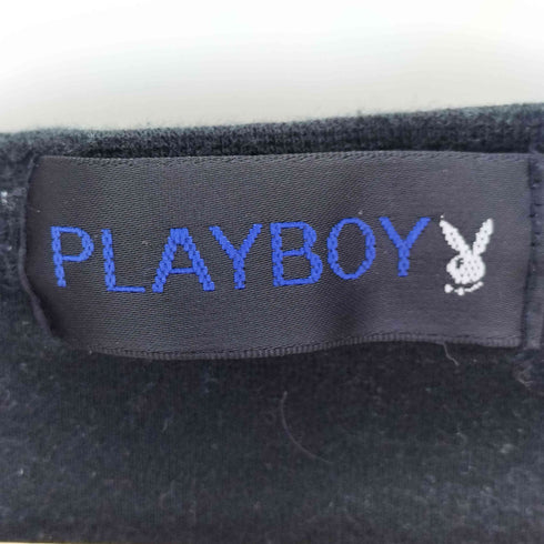 プレイボーイ PLAYBOY 両面プリントクロップドTシャツ レディース import:M