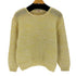 アクリルクルーネックセーター レディース import:M