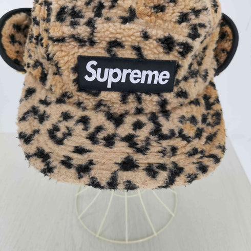 シュプリーム Supreme Leopard Polar Fleece Earflap Camp Cap メンズ S/M