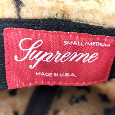 シュプリーム Supreme Leopard Polar Fleece Earflap Camp Cap メンズ S/M