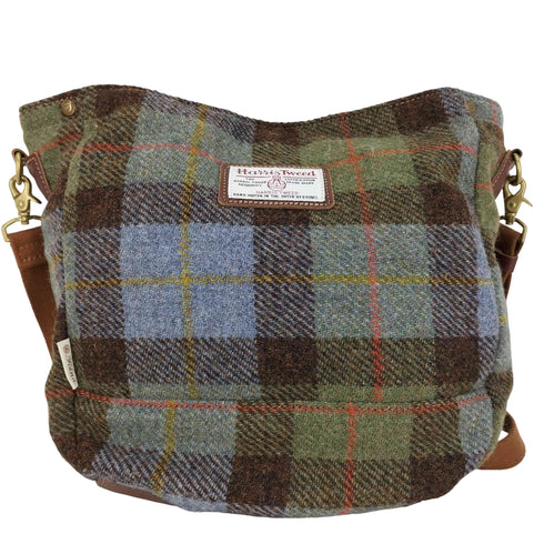 Folna NUMBER TWENTY-ONE Harris Tweed タータン チェック ウール ツイード 2WAY ハンドバッグ ショルダー バッグ メンズ