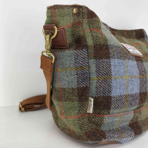 Folna NUMBER TWENTY-ONE Harris Tweed タータン チェック ウール ツイード 2WAY ハンドバッグ ショルダー バッグ メンズ