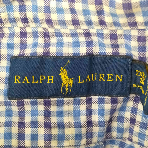 ラルフローレン RALPH LAUREN チャック柄 ポニー刺繍BD L/Sシャツ メンズ JPN:XXL