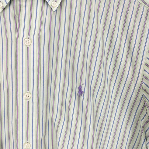 ラルフローレン RALPH LAUREN CLASSIC FIT ポニー刺繍BDストライプS/S シャツ メンズ JPN:M