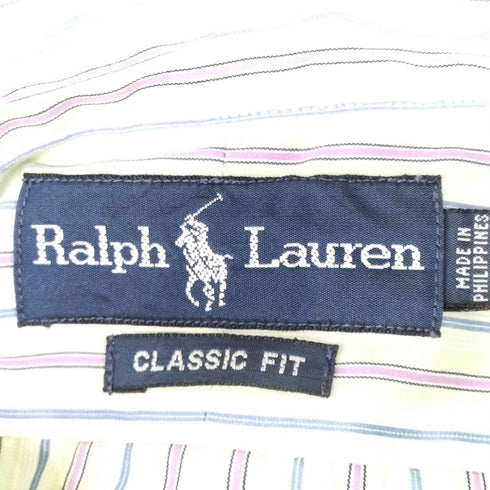 ラルフローレン RALPH LAUREN CLASSIC FIT ポニー刺繍BDストライプS/S シャツ メンズ JPN:M