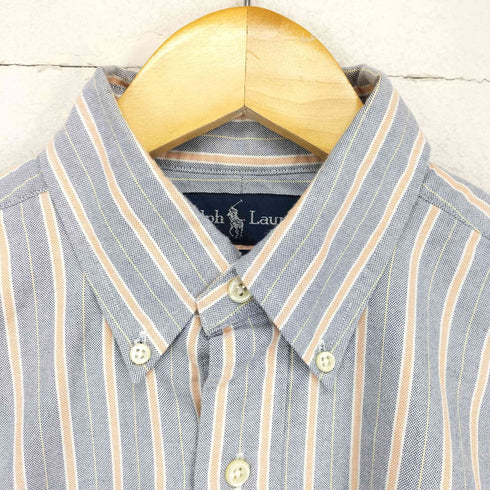 ラルフローレン RALPH LAUREN CLASSIC FIT ポニー刺繍BDストライプS/S シャツ メンズ JPN:M